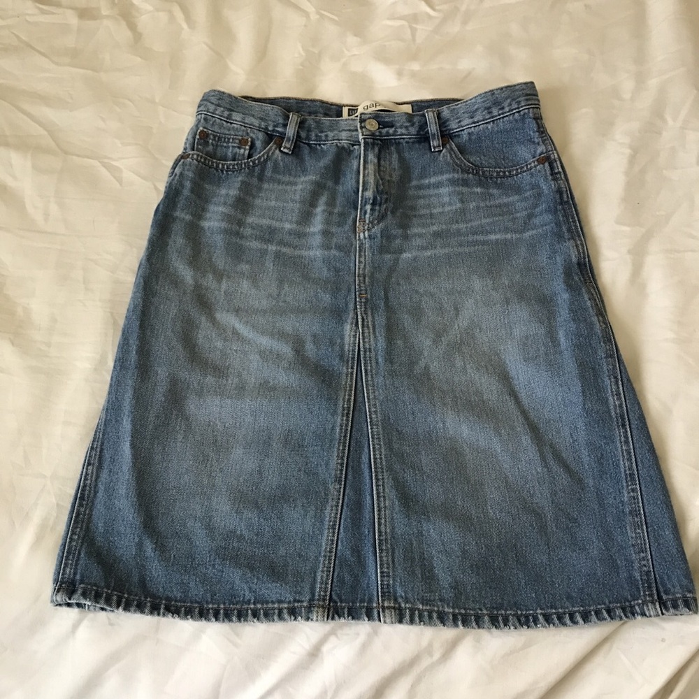 gap jean skirt